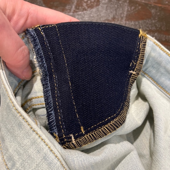 Isabel by Ingrid Maternity Distressed Midi Short Denim Jean Shorts Women 16 - Picture 10 of 10